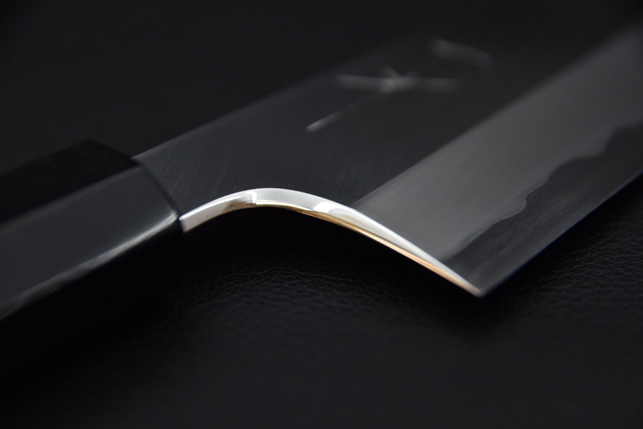 Hitohira Togashi Shirogami #1 Stainless Clad Kiritsuke Gyuto 210mm Ebony