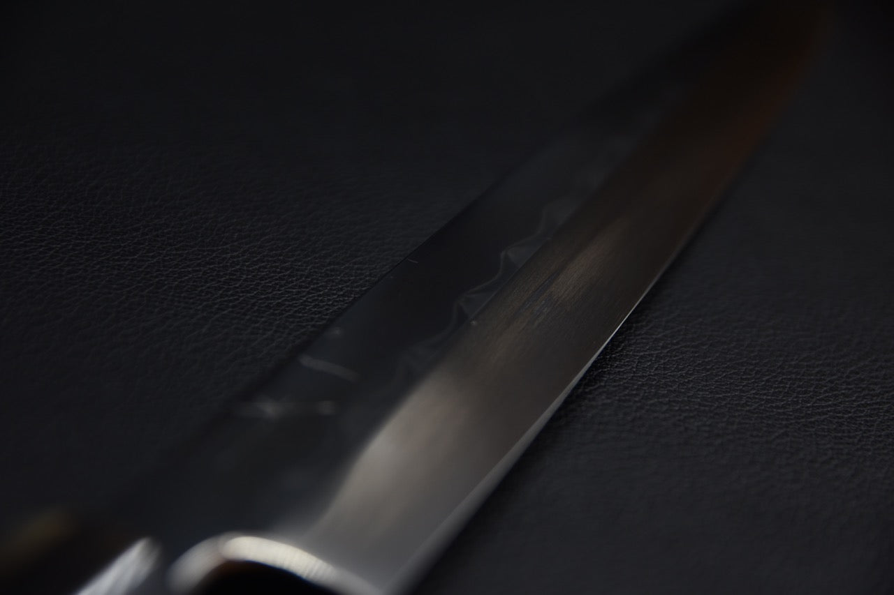 Hitohira Togashi Shirogami #1 Mizu Honyaki Fugubiki 300mm Taihei Makassar Ébène