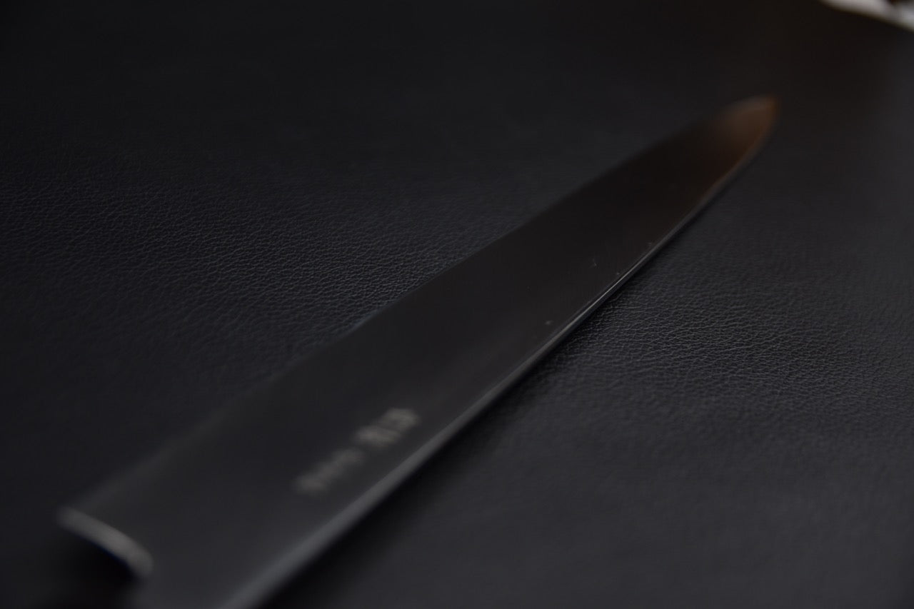 Hitohira Togashi Shirogami #1 Mizu Honyaki Fugubiki 300mm Taihei Makassar Ébène