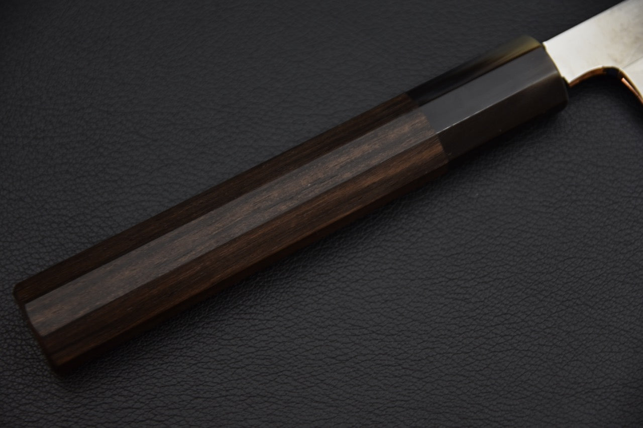 Hitohira Togashi Shirogami #1 Mizu Honyaki Fugubiki 300mm Taihei Makassar Ébène