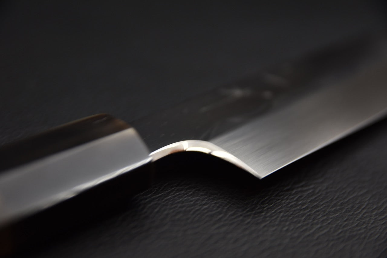 Hitohira Togashi Shirogami #1 Mizu Honyaki Fugubiki 300mm Taihei Makassar Ébène