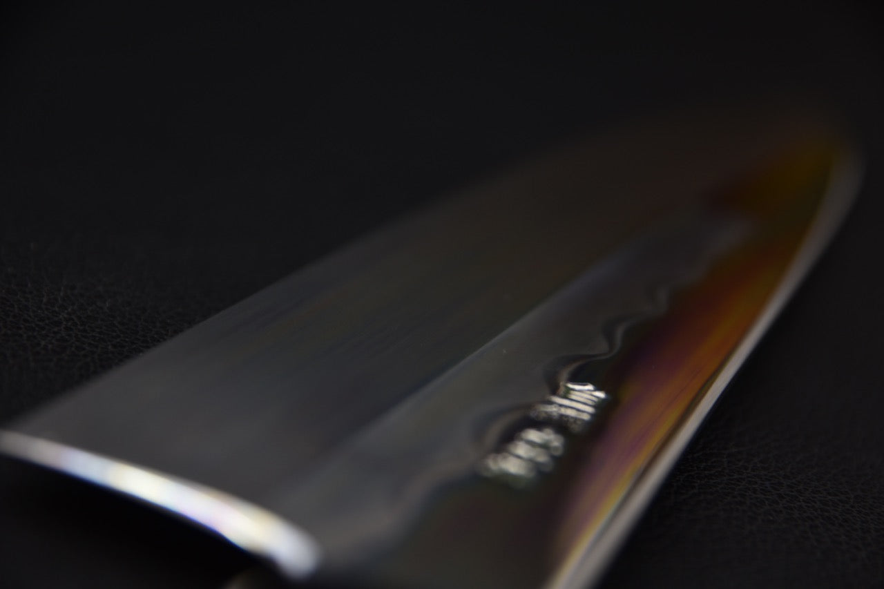 Hitohira Togashi Shirogami #1 Mizu Honyaki Gyuto 240mm Kurokaki Persimmon (#85)