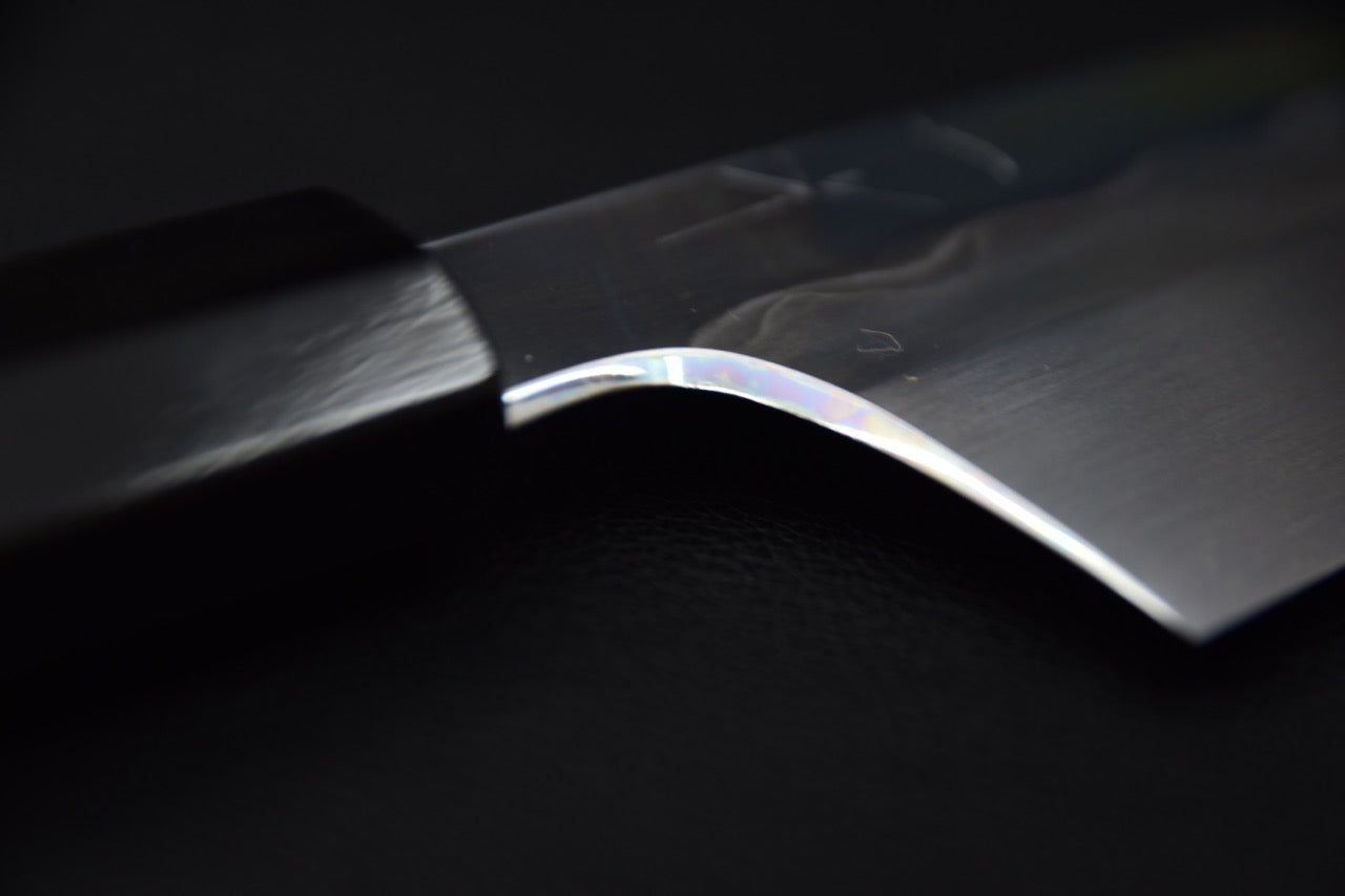 Hitohira Togashi Shirogami #1 Mizu Honyaki Gyuto 240mm Kurokaki Persimmon (#85)