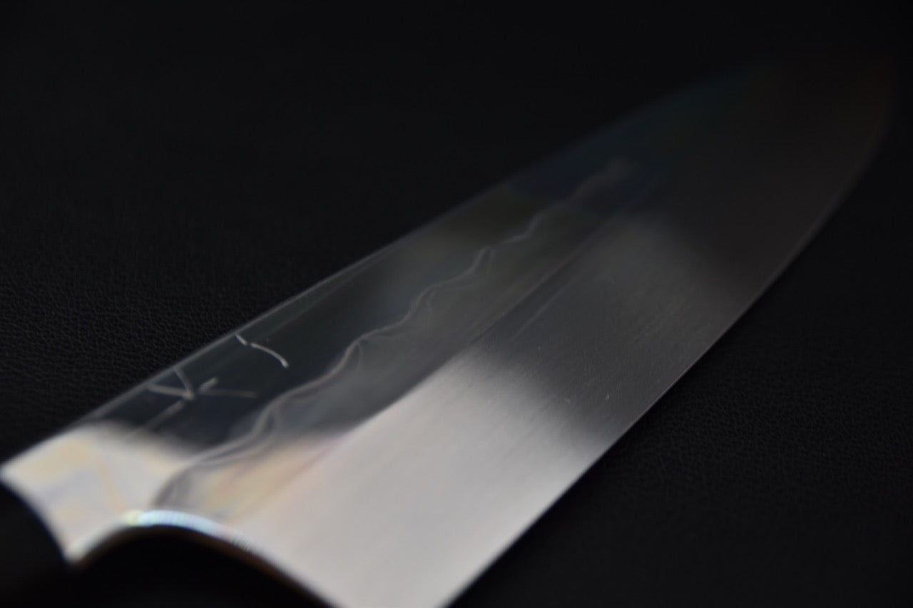 Hitohira Togashi Shirogami #1 Mizu Honyaki Gyuto 240mm Kurokaki Persimmon (#85)