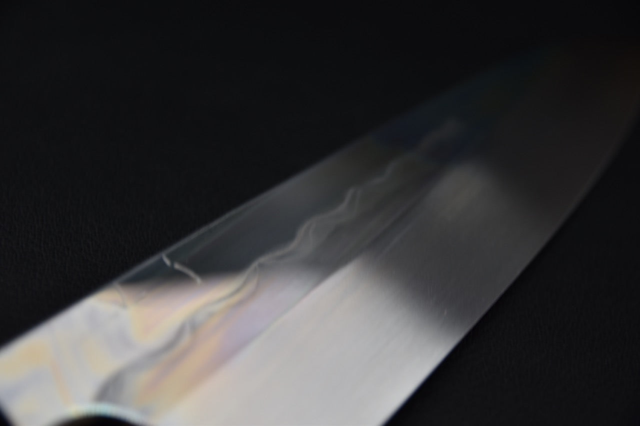 Hitohira Togashi Shirogami #1 Mizu Honyaki Gyuto 240mm Kurokaki Persimmon (#85)