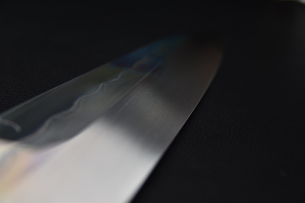 Hitohira Togashi Shirogami #1 Mizu Honyaki Gyuto 240mm Kurokaki Persimmon (#85)