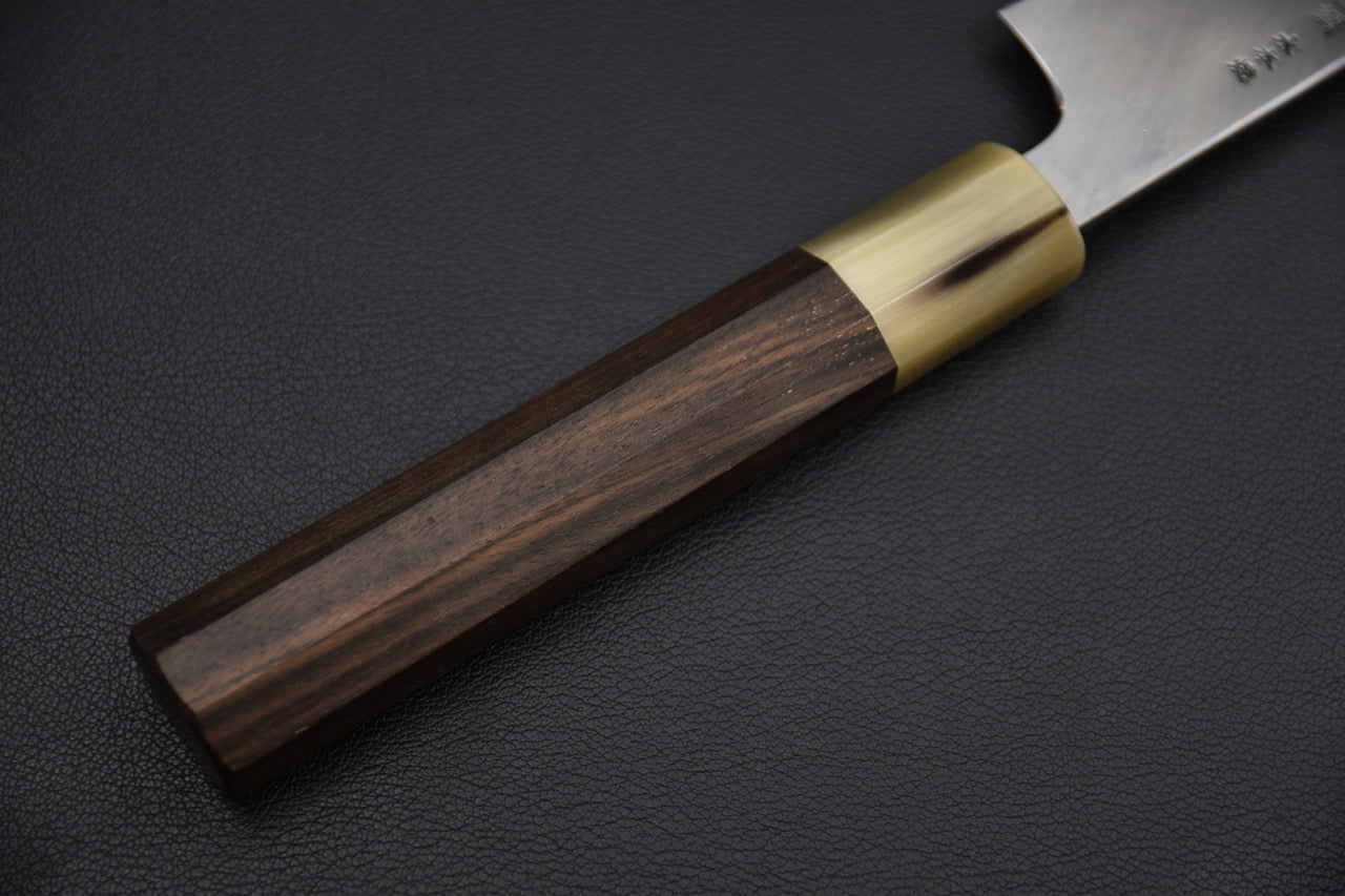 Hitohira Togashi Shirogami #1 Mizu Honyaki Yanagiba Sakimaru 330mm Taihei Ebony