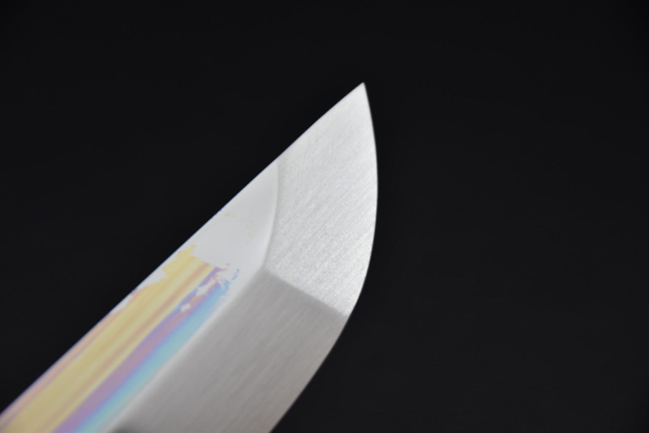 Hitohira Togashi Shirogami #1 Notaremon Mizu Honyaki Yanagi Sakimaru 300mm Taihei Macassar Ebony