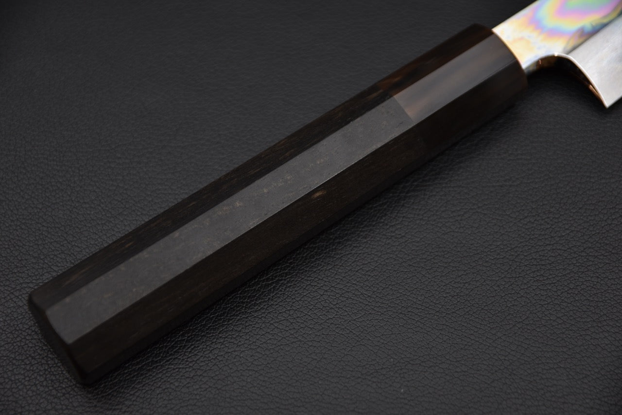 Hitohira Togashi Shirogami #1 Notaremon Mizu Honyaki Yanagiba Sakimaru 300mm Taihei Ebony