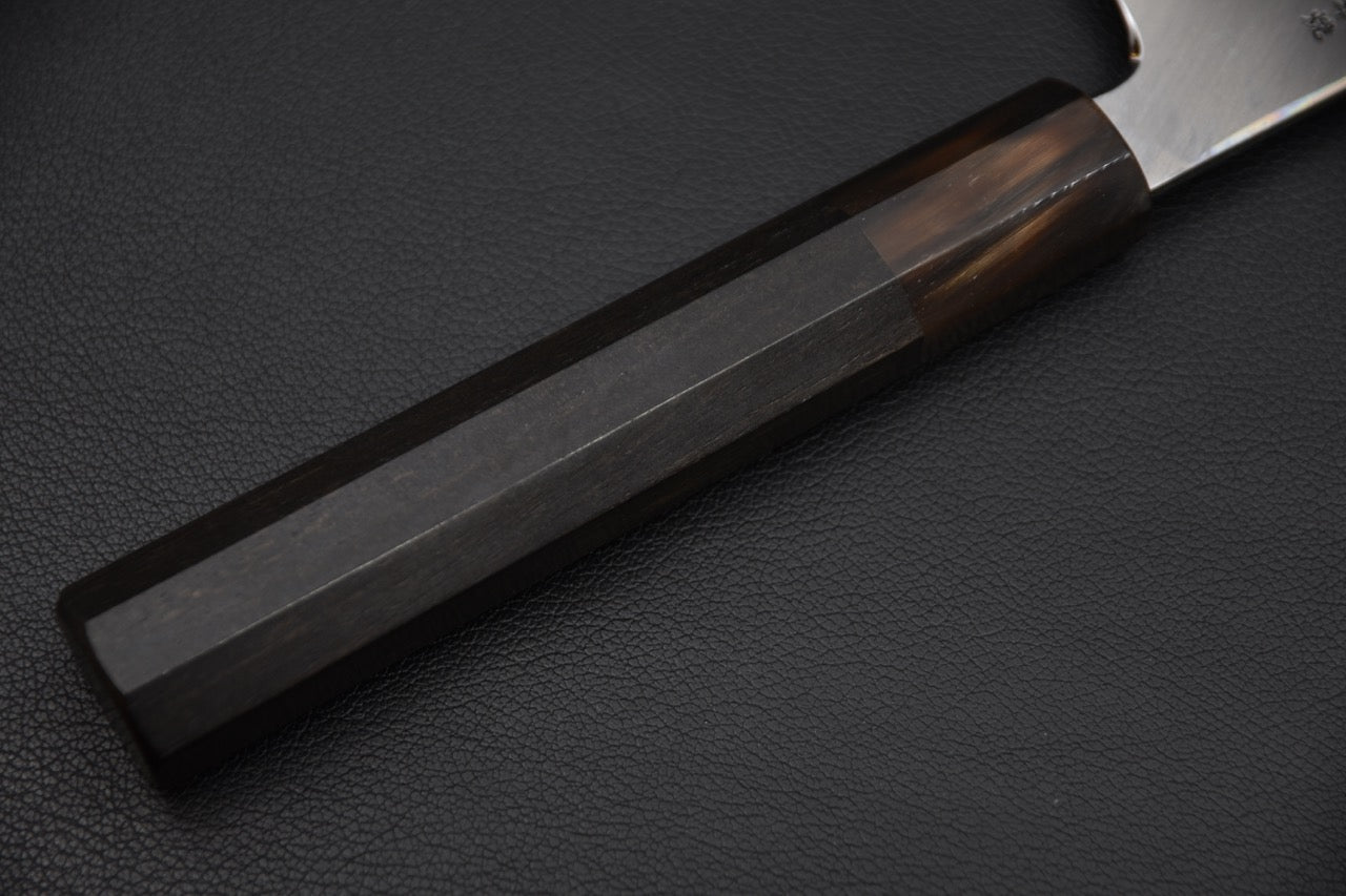 Hitohira Togashi Shirogami #1 Notaremon Mizu Honyaki Yanagiba Sakimaru 300mm Taihei Ebony