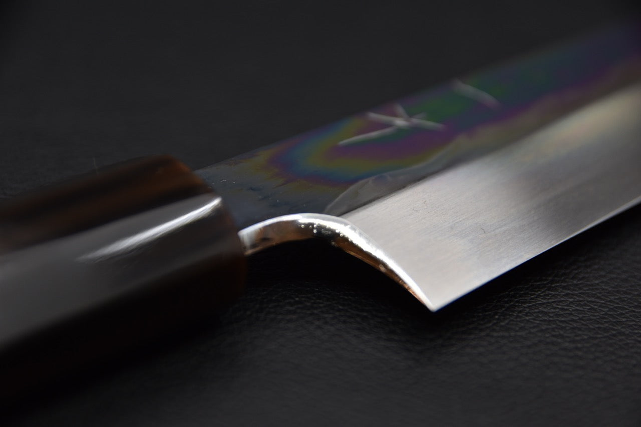 Hitohira Togashi Shirogami #1 Notaremon Mizu Honyaki Yanagiba Sakimaru 300mm Taihei Ebony