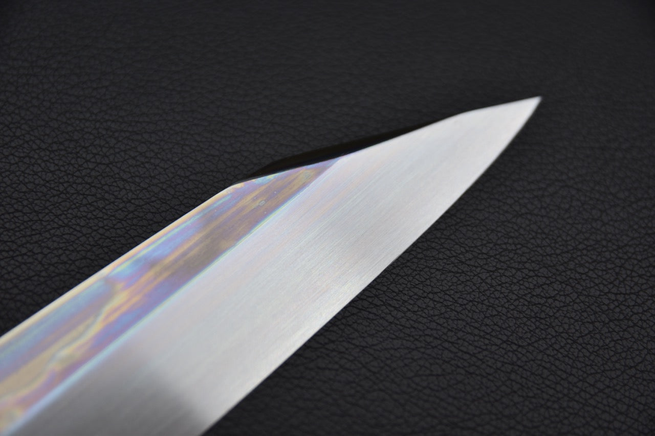 Hitohira Togashi Shirogami #1 Sanbonsugi Mizu Honyaki Kiritsuke Yanagiba 300mm Taihei Ébène