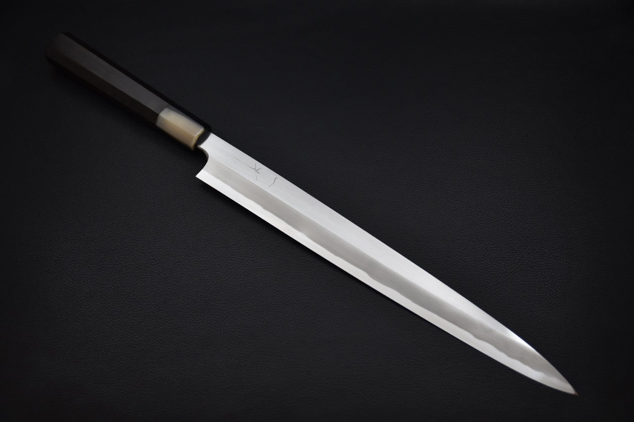 Hitohira Togashi Shirogami #1 Tachi Yanagiba 300mm Ebony