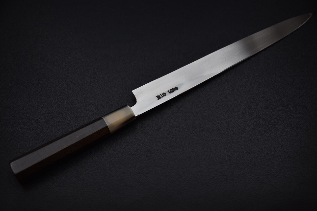 Hitohira Togashi Shirogami #1 Tachi Yanagiba 300mm Ebony