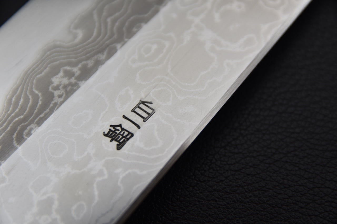 Hitohira Togashi Shirogami #1 Damascus Gyuto 240mm Cèdre Yakusugi Brûlé