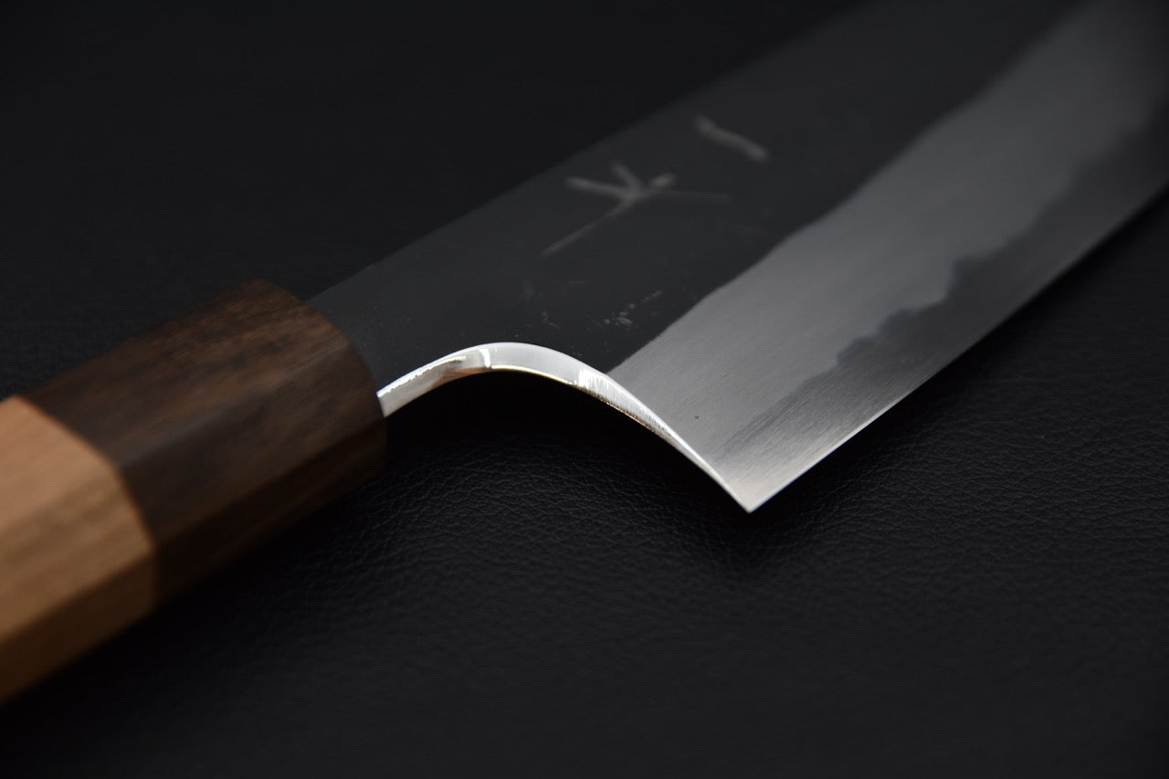 Hitohira Togashi Shirogami #2 Kurouchi Santoku Cerisier