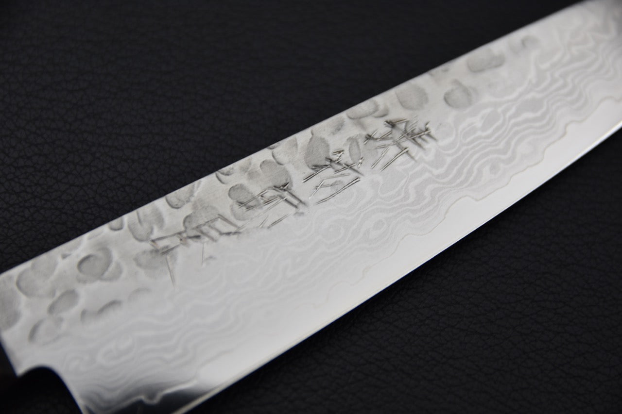 Hitohira Imojiya VG-10 ST Tsuchime Damascus Petty 135mm Pakka (Yo)