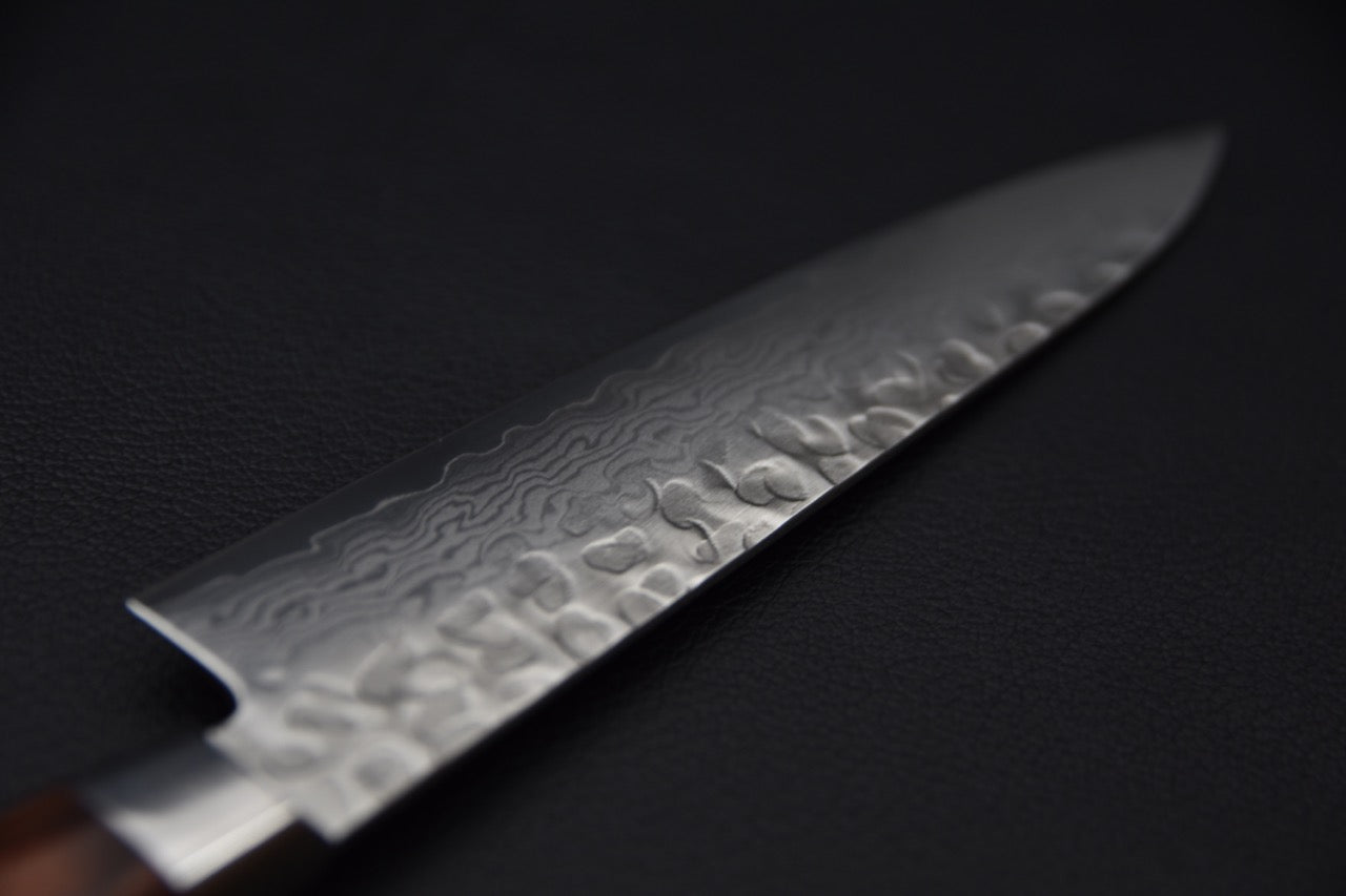 Hitohira Imojiya VG-10 ST Tsuchime Damascus Petty 135mm Pakka (Yo)
