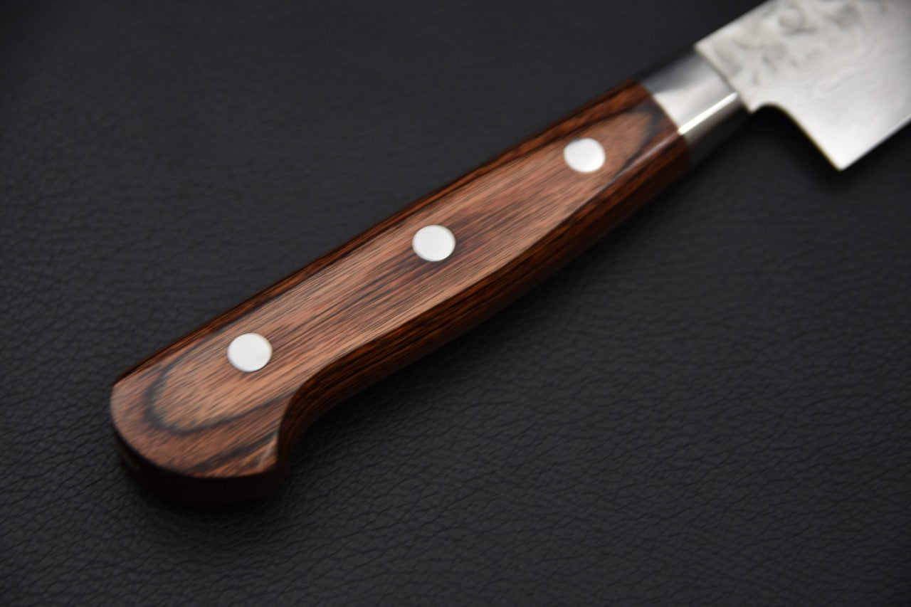 Hitohira Imojiya VG-10 ST Tsuchime Damascus Petty 135mm Pakka (Yo)