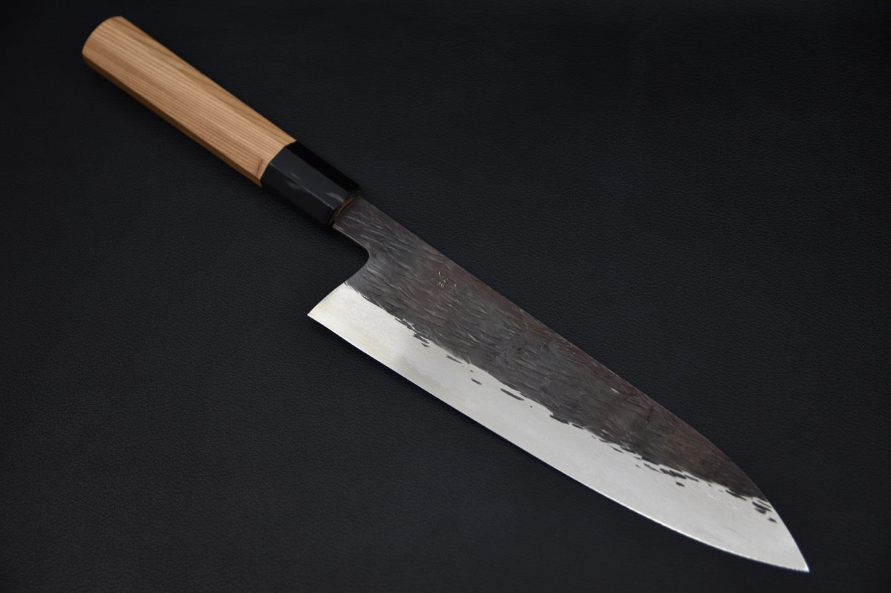Isamitsu Shirogami #1 Kurouchi Gyuto 210mm Yakusugi