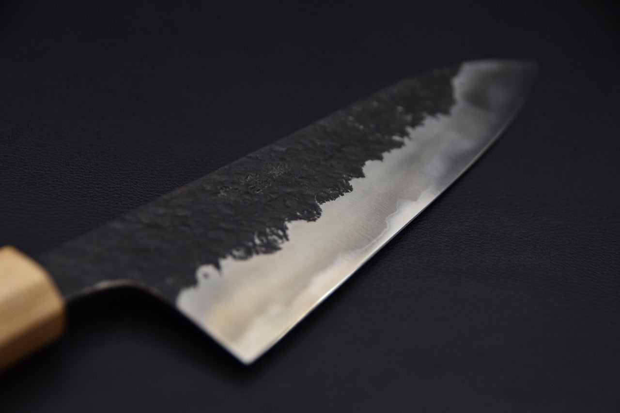 Kisuke Manaka Shirogami #2 Tsuchime Kurouchi Gyuto 210mm Warikomi
