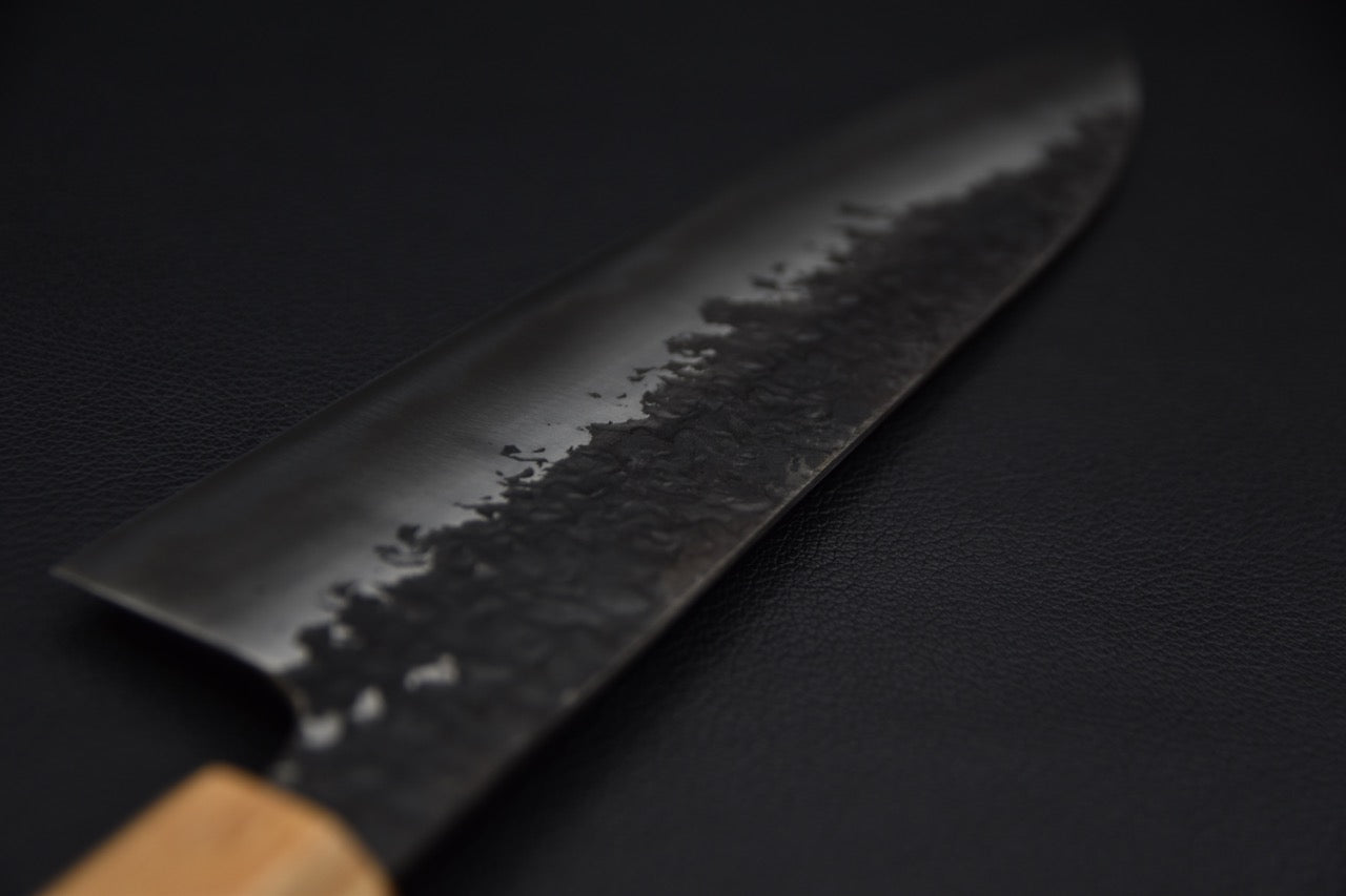 Kisuke Manaka Shirogami #2 Tsuchime Kurouchi Gyuto 210mm Warikomi