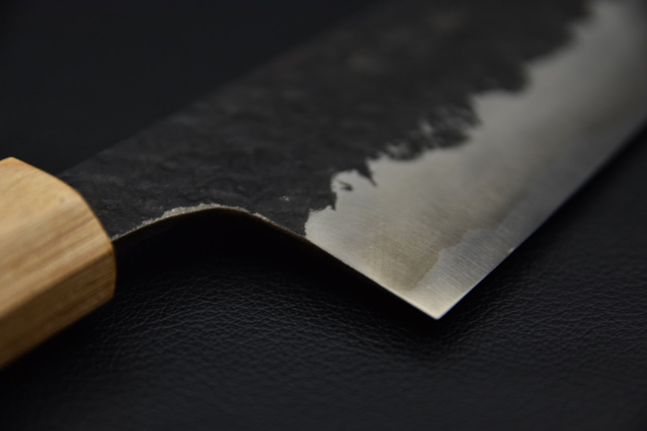 Kisuke Manaka Shirogami #2 Tsuchime Kurouchi Gyuto 210mm Warikomi