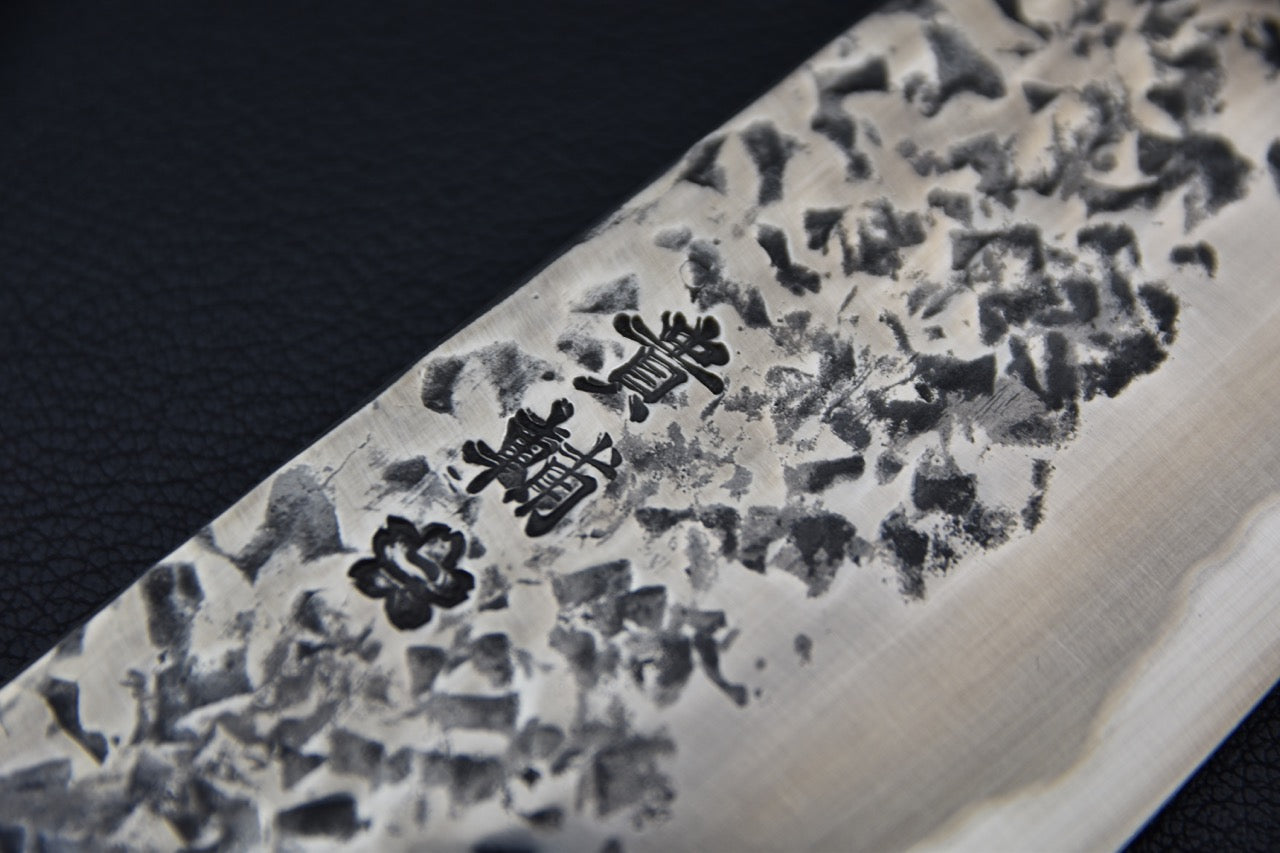 Kisuke Manaka Shirogami #2 Tsuchime Kurouchi Gyuto 255mm Warikomi Abalone