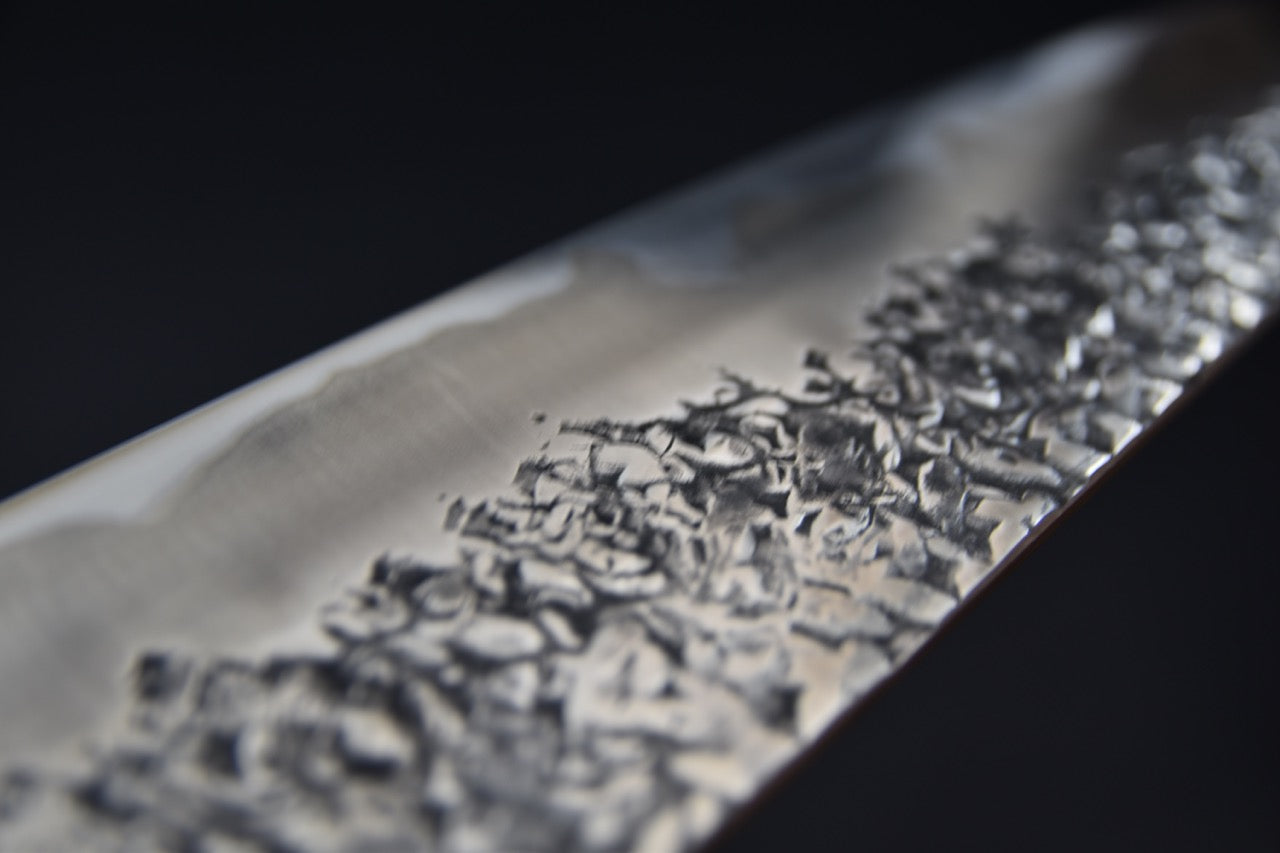 Kisuke Manaka Shirogami #2 Tsuchime Kurouchi Gyuto 255mm Warikomi Abalone