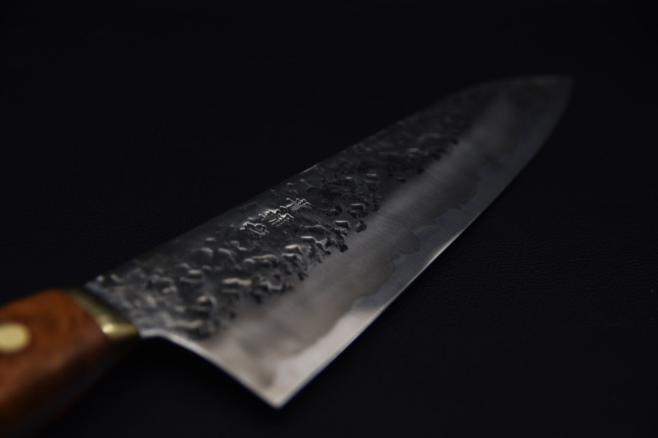 Kisuke Manaka Shirogami #2 Tsuchime Kurouchi Gyuto 255mm Warikomi Coing