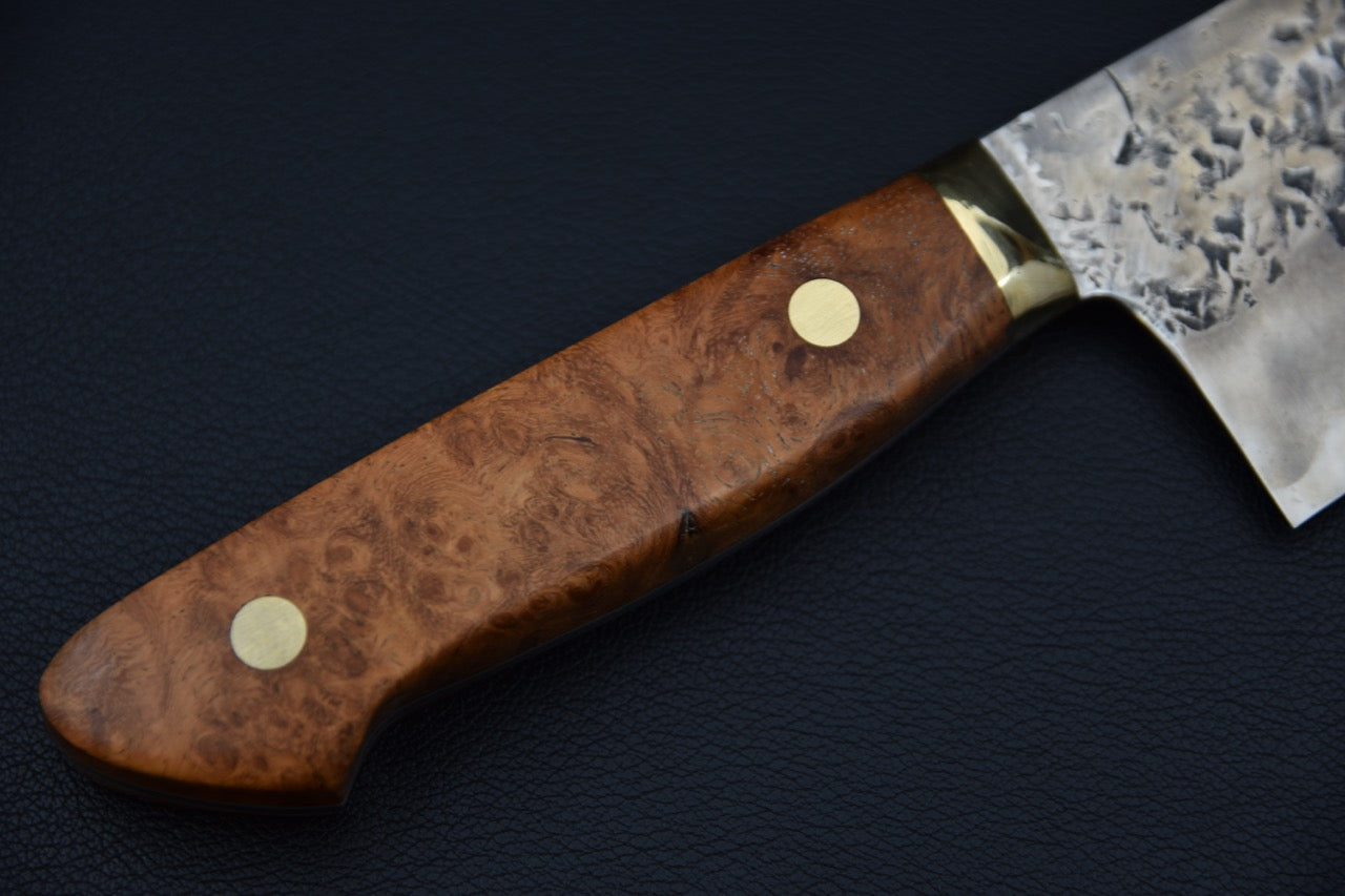 Kisuke Manaka Shirogami #2 Tsuchime Kurouchi Gyuto 255mm Warikomi Coing