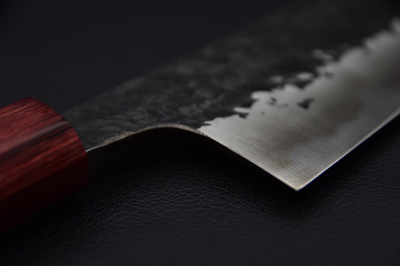 Kisuke Manaka Shirogami #2 Tsuchime Kurouchi Kiritsuke Gyuto 210mm Warikomi