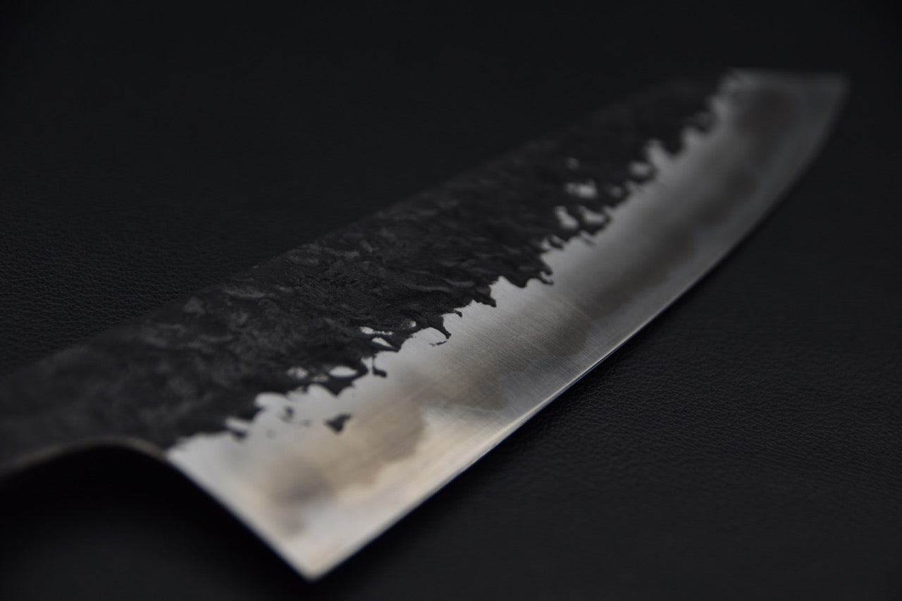 Kisuke Manaka Shirogami #2 Tsuchime Kurouchi Kiritsuke Gyuto 210mm Warikomi