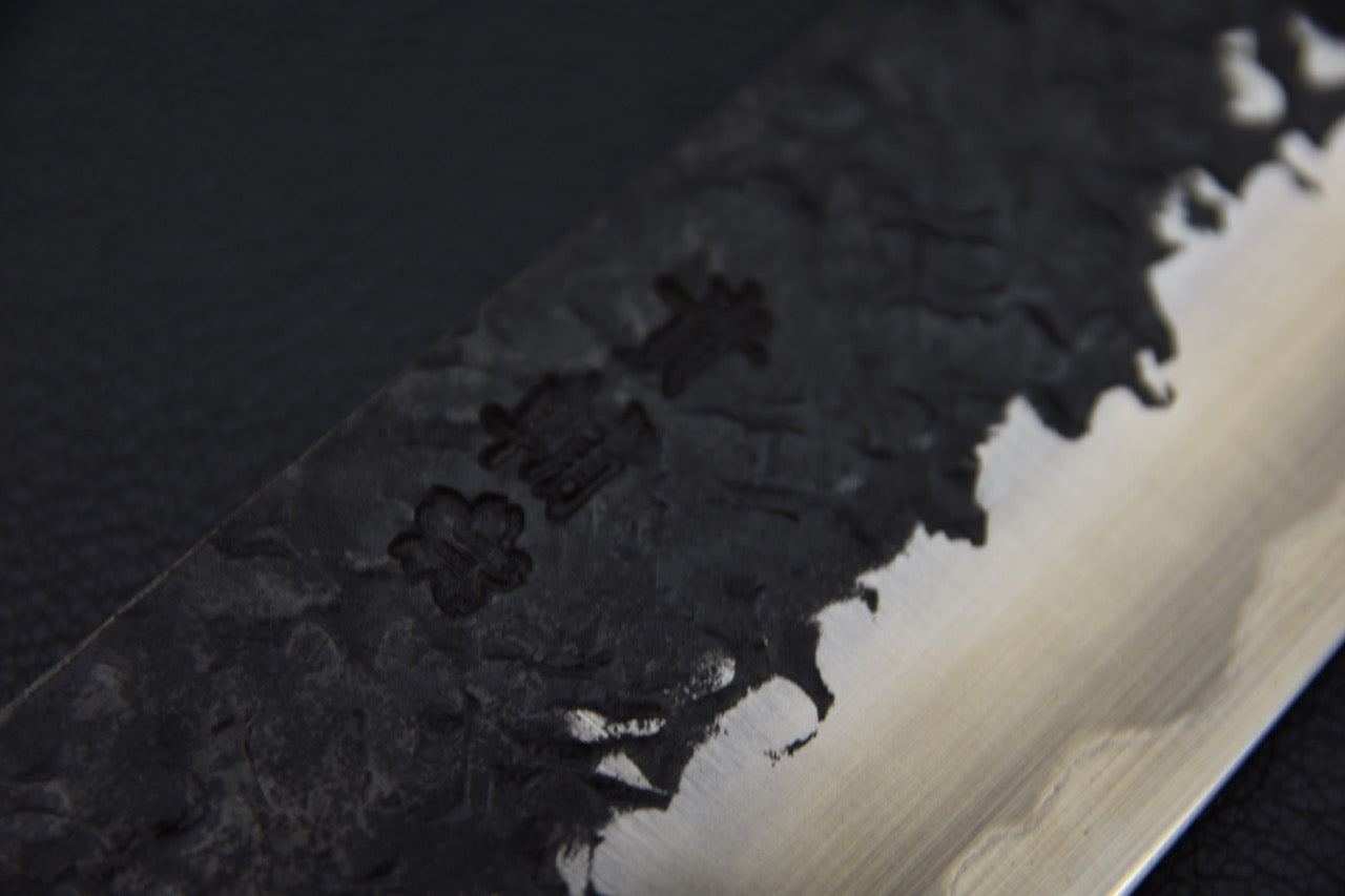 Kisuke Manaka Shirogami #2 Tsuchime Kurouchi Kiritsuke Gyuto 210mm Warikomi