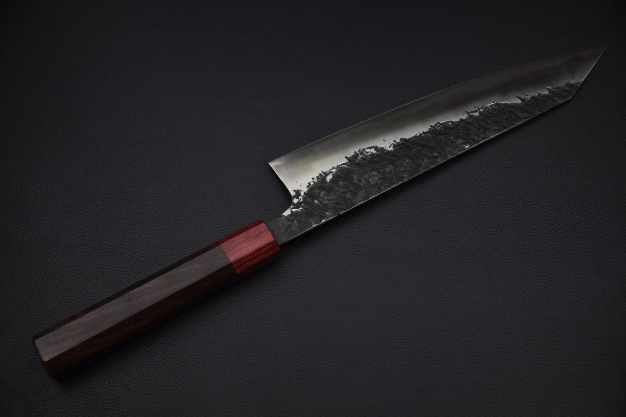 Kisuke Manaka Shirogami #2 Tsuchime Kurouchi Kiritsuke Gyuto 210mm Warikomi
