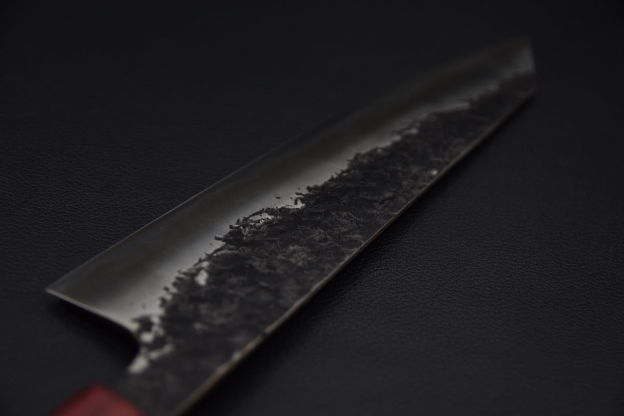 Kisuke Manaka Shirogami #2 Tsuchime Kurouchi Kiritsuke Gyuto 210mm Warikomi