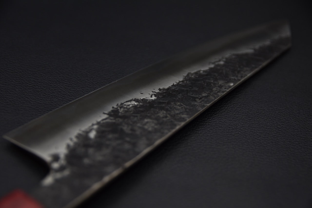 Kisuke Manaka Shirogami #2 Tsuchime Kurouchi Kiritsuke Gyuto 210mm Warikomi