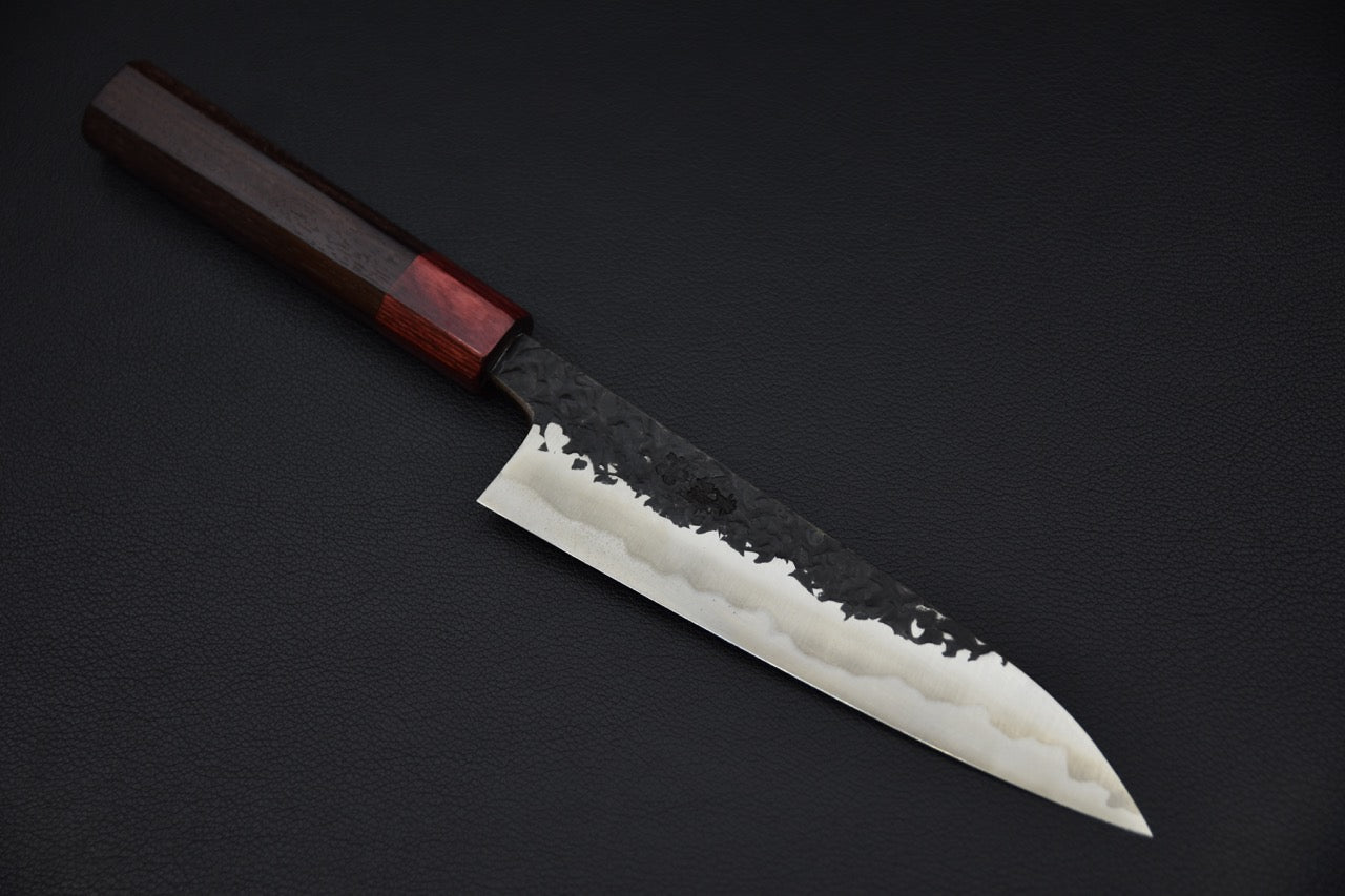 Kisuke Manaka Shirogami #2 Tsuchime Kurouchi Petty 150mm Warikomi