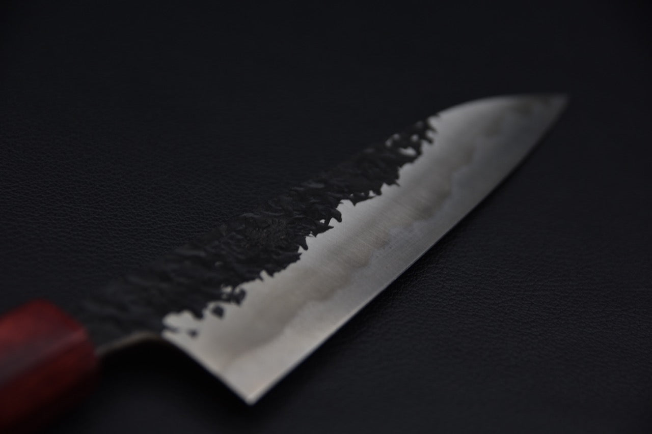Kisuke Manaka Shirogami #2 Tsuchime Kurouchi Petty 150mm Warikomi