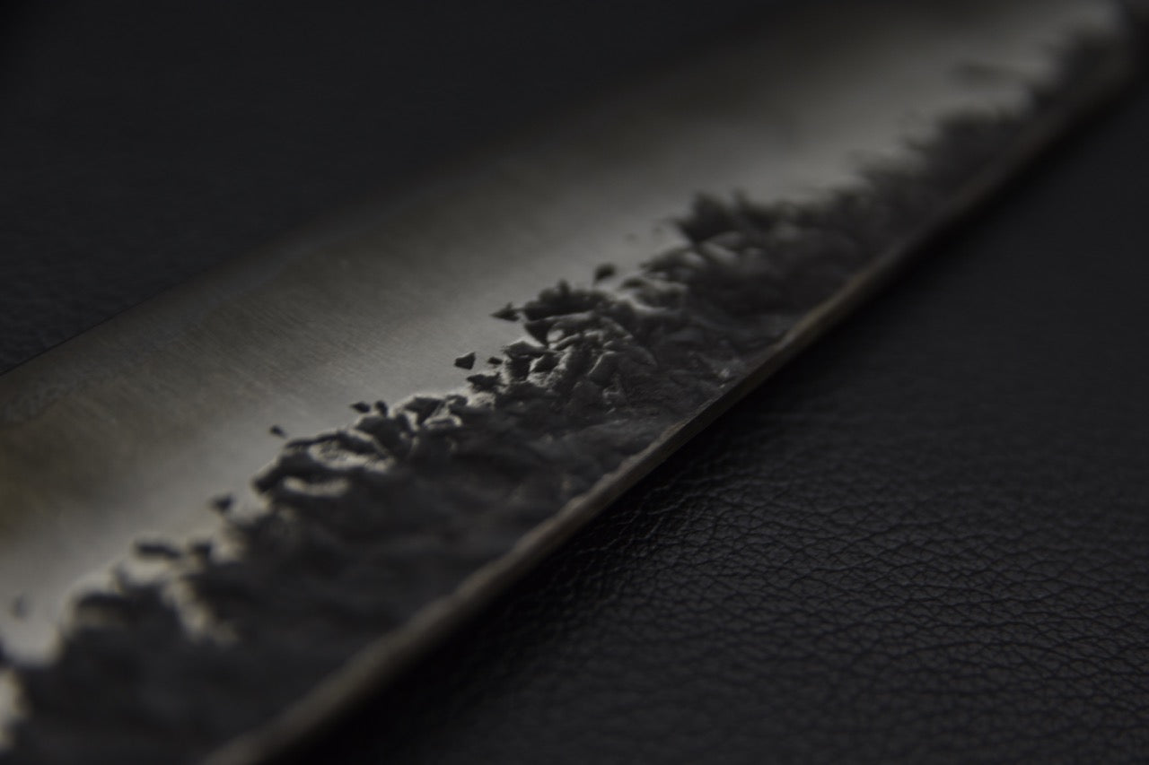 Kisuke Manaka Shirogami #2 Tsuchime Kurouchi Petty 150mm Warikomi