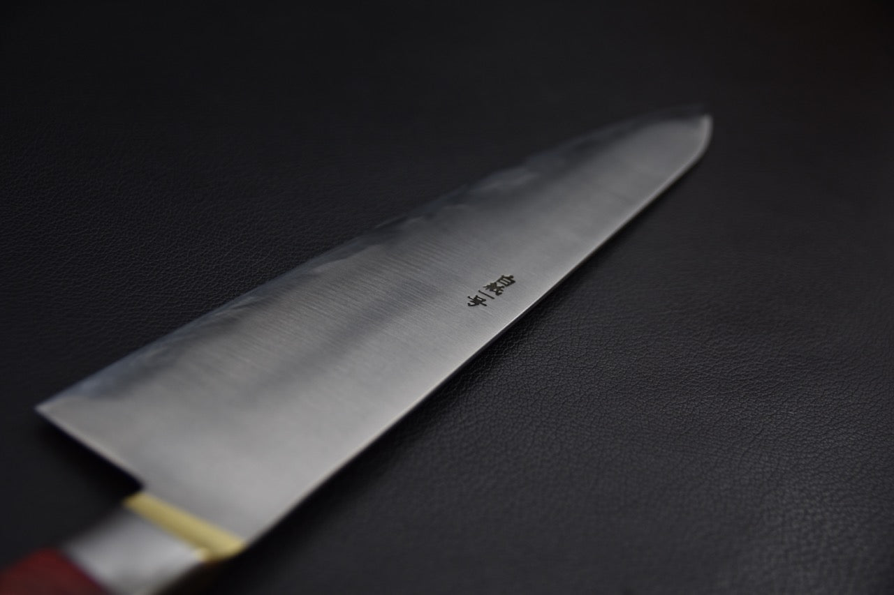 Kogetsu Shirogami #1 Gyuto 240mm Pakka rouge