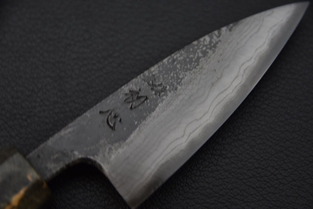 Kumokage Aogami #2 Kurouchi Damascus Paring 80mm Bouleau