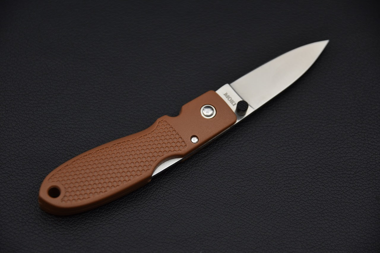 MOKI Coupe Couteau Pliant Grilon (Brun Cacao)