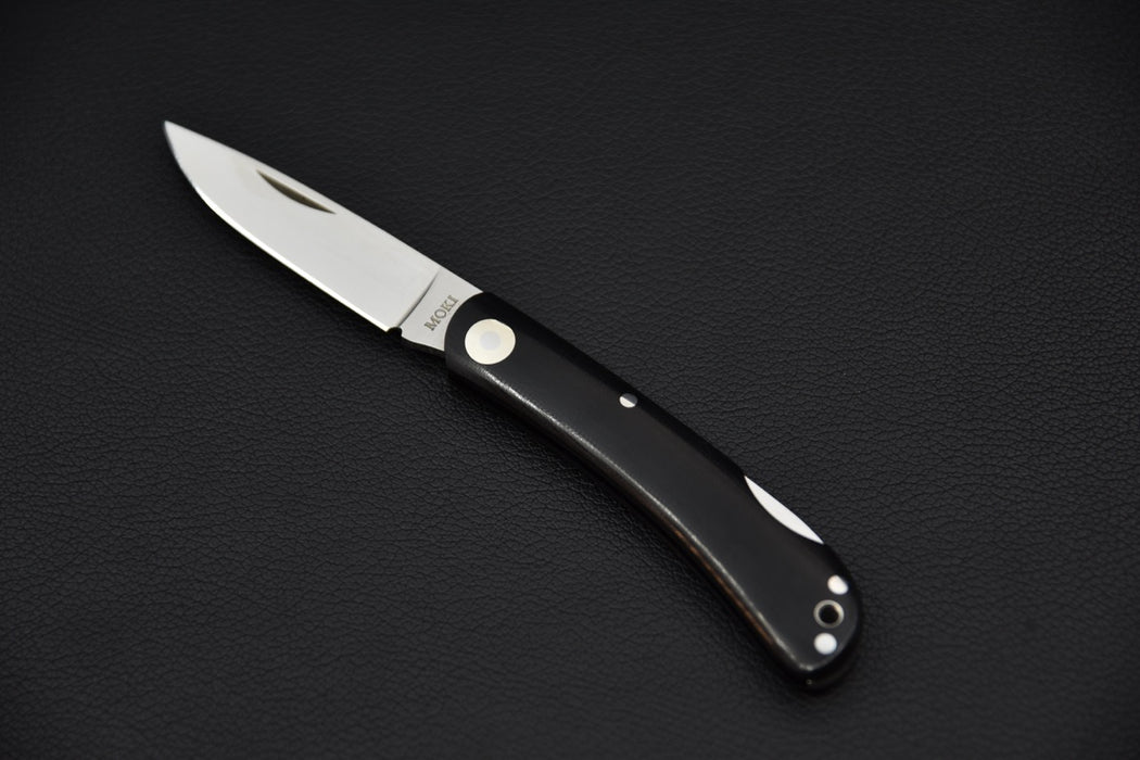 MOKI Shima Owl Folding Knife Linen Micarta (Moyen)
