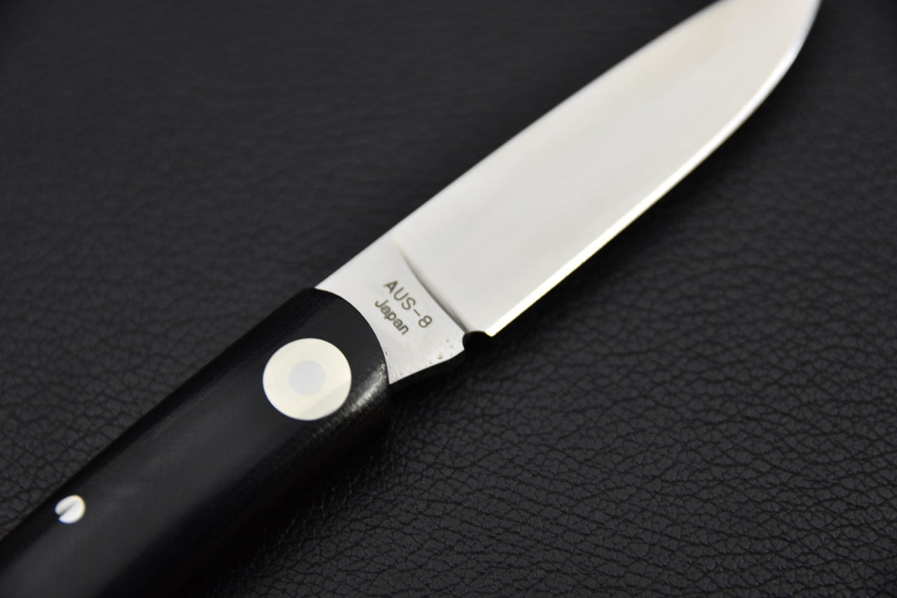 MOKI Shima Owl Couteau pliant Linen Micarta (Moyen)