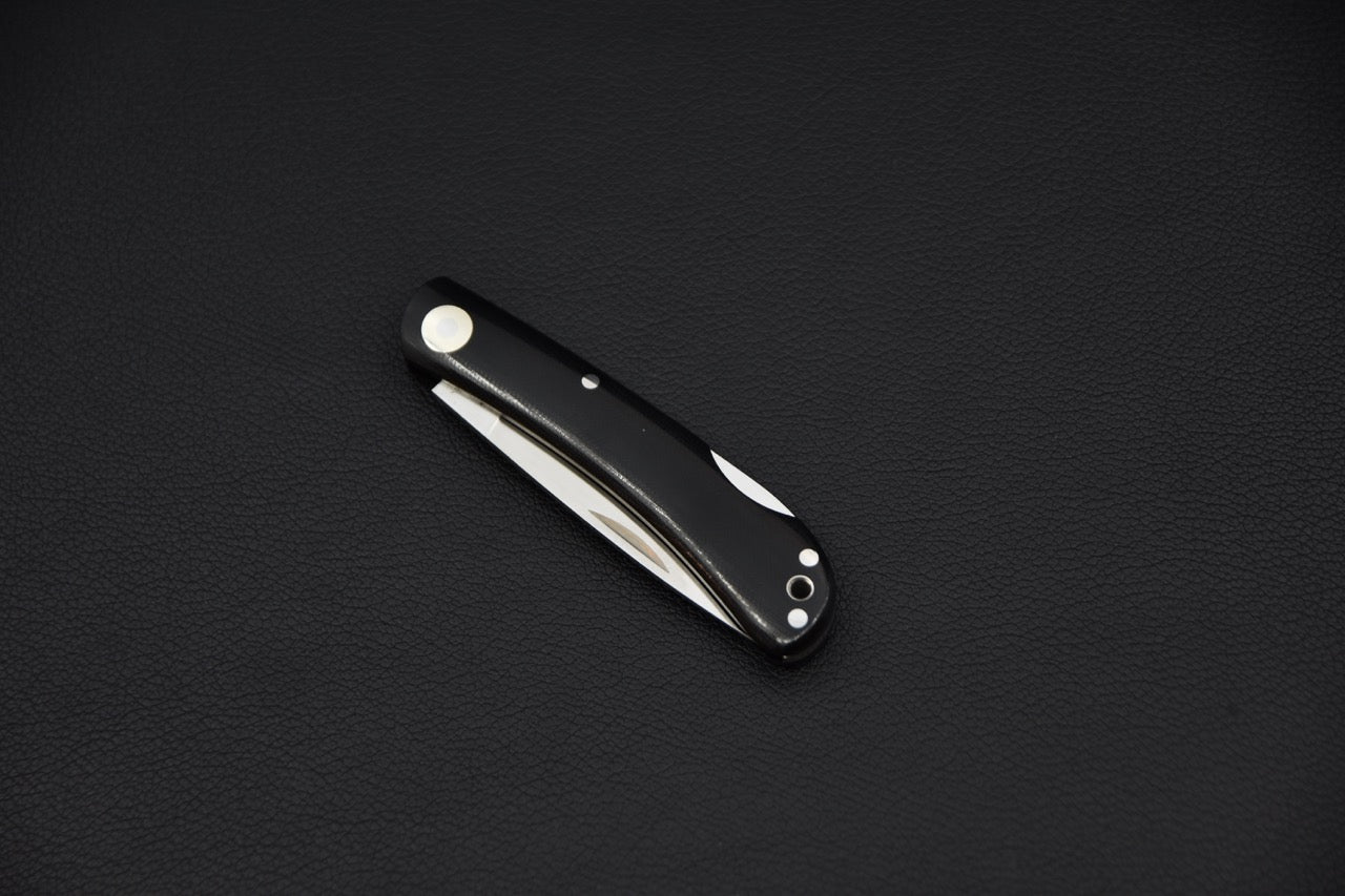 MOKI Shima Owl Couteau pliant Linen Micarta (Moyen)