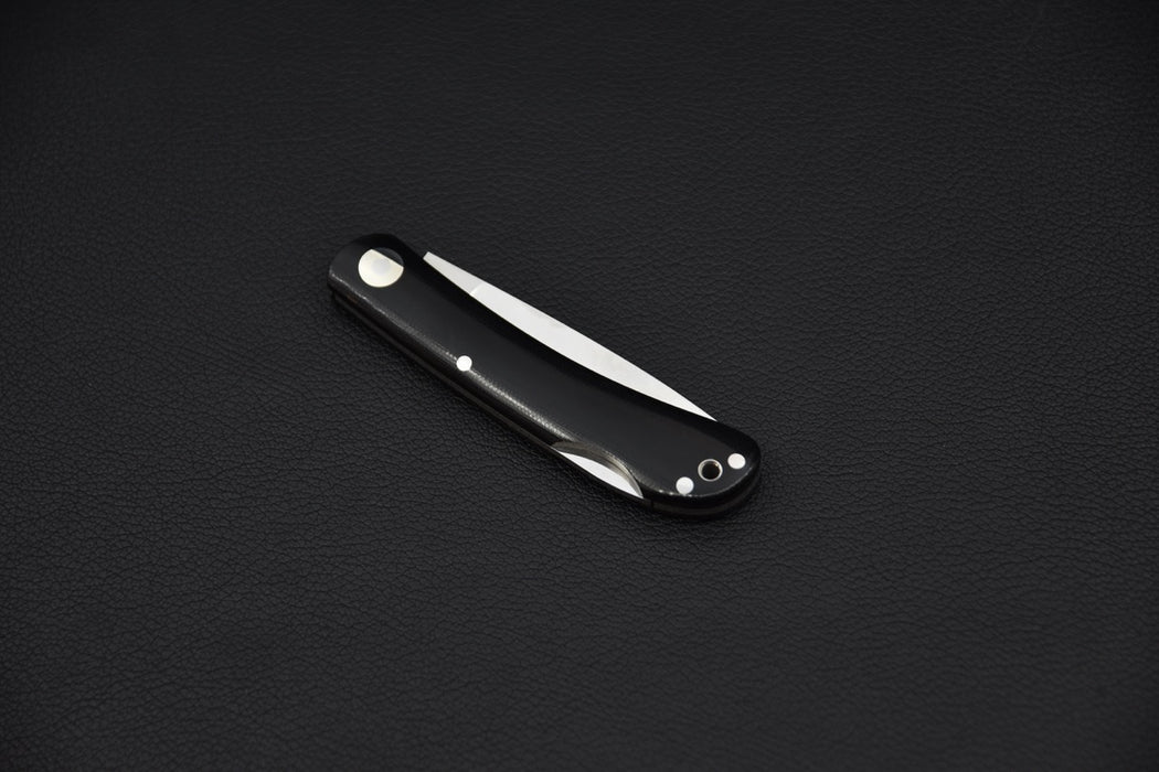 MOKI Shima Owl Folding Knife Linen Micarta (Moyen)