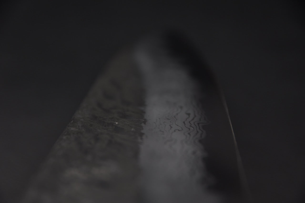 Masuda Yoshihide Aogami #1 Damascus Kurouchi Gyuto 240mm Ébène