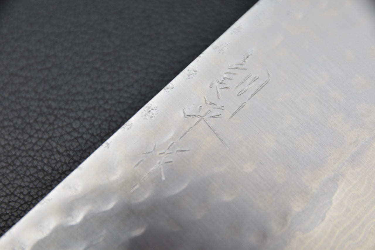 Couteau japonais nakiri 170mm VG-10 avec manche octogonal en bouleau stabilisé