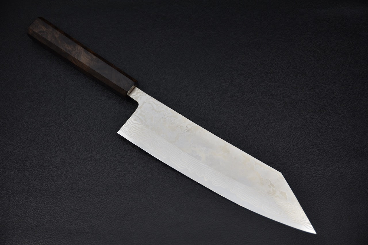 Miyazaki Kajiya ATS-34 Damascus Tsubaki 220mm Ebony